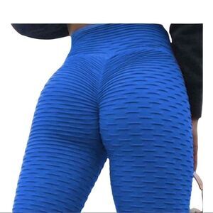Anti-Cellulite Butt Lifting Leggings Blue